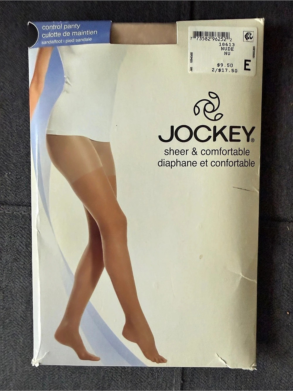 Jockey Sheer & Comfortable Control Pantyhose 20 Denier Brown Size E